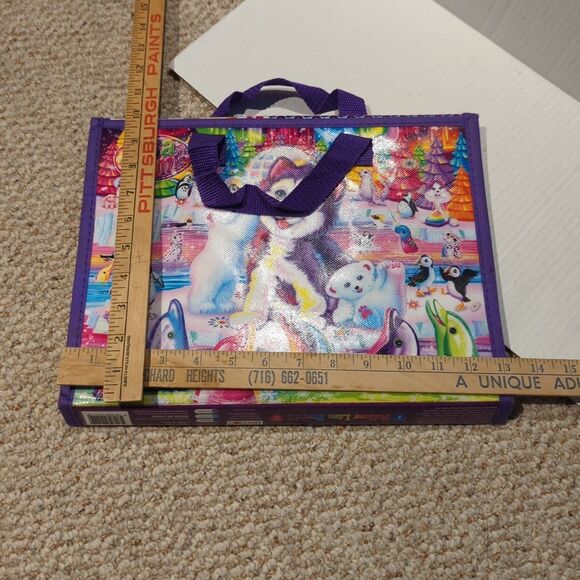 Lisa Frank TIKANNI HUSKY Trifold Portfolio Storage Case Folder School Art Travel - Picture 3 of 10